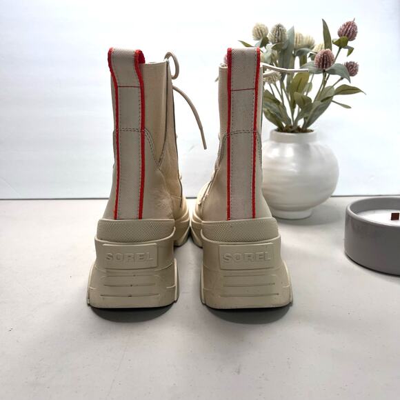 Sorel Brex Heel Lace Waterproof Boot Bleached Ceramic NL4306165 Women 9.5 - Picture 2 of 10